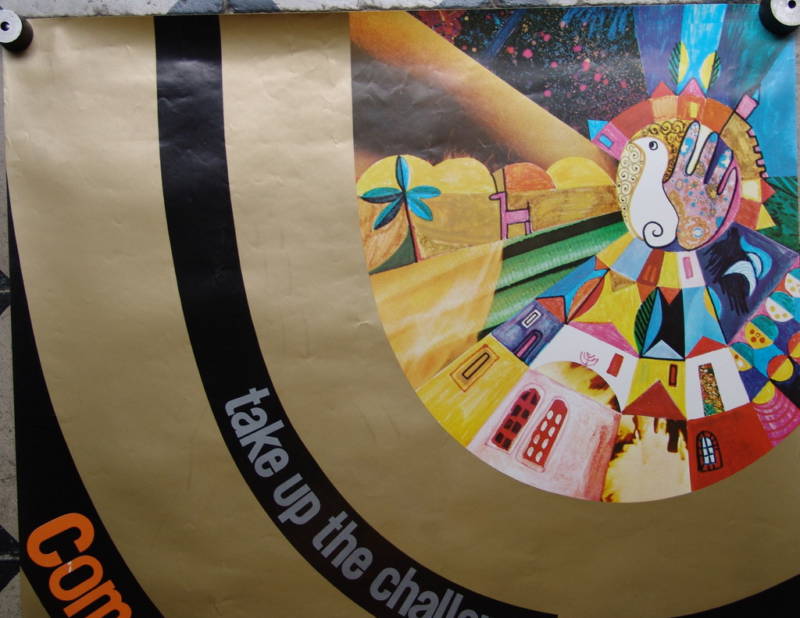 poster Jewish Judaica "Come home to Israel" Imm.Vintage