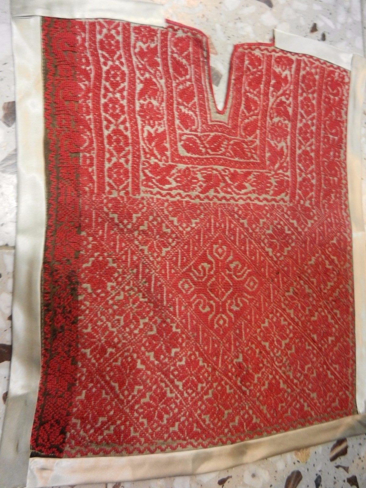 Ad Palestine PALESTINIAN EMBROIDERY DRESS ANTIQUE TRADITIONAL ARABIC FABRIC #