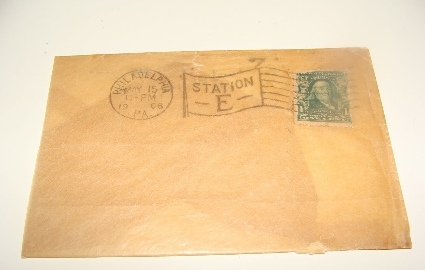 1908 United States Cover Stamp Philadelphia Station E