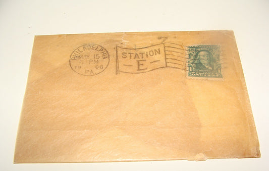 1908 United States Cover Stamp Philadelphia Station E