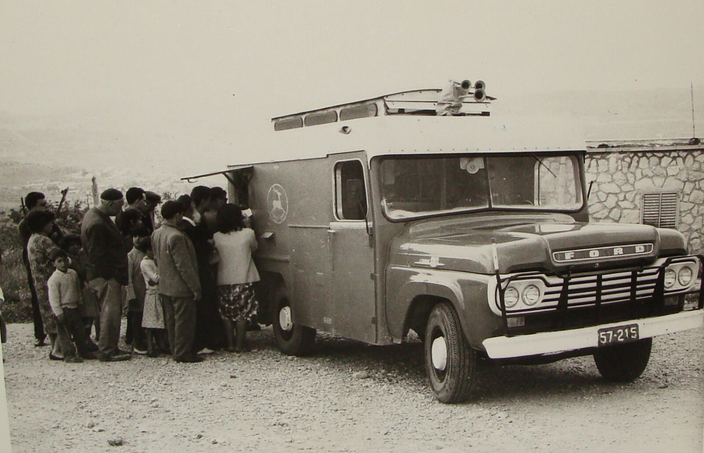 Photo Print, Jewish Judaica Israel Israeli Hebrew Post Postal Service Truck
