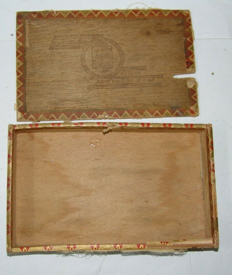 ad Palestine Jewish Eretz Israel De Haas Haifa GEDEHA cigarette wood box