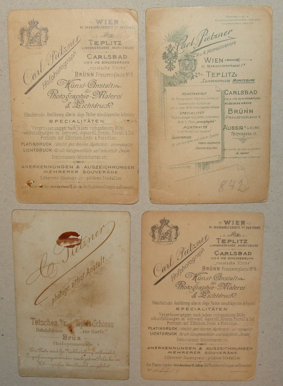 Germany Photo Jewish 1890s   Czech Austria Cabinet PIETZNER Kids Children Women