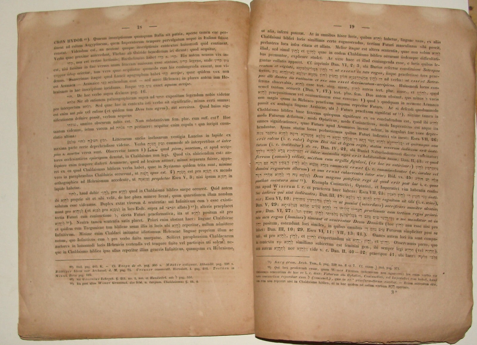 Germany 1833 E. Beer German Papyri Inscriptions Egypt Jewish Hebrew Paleography