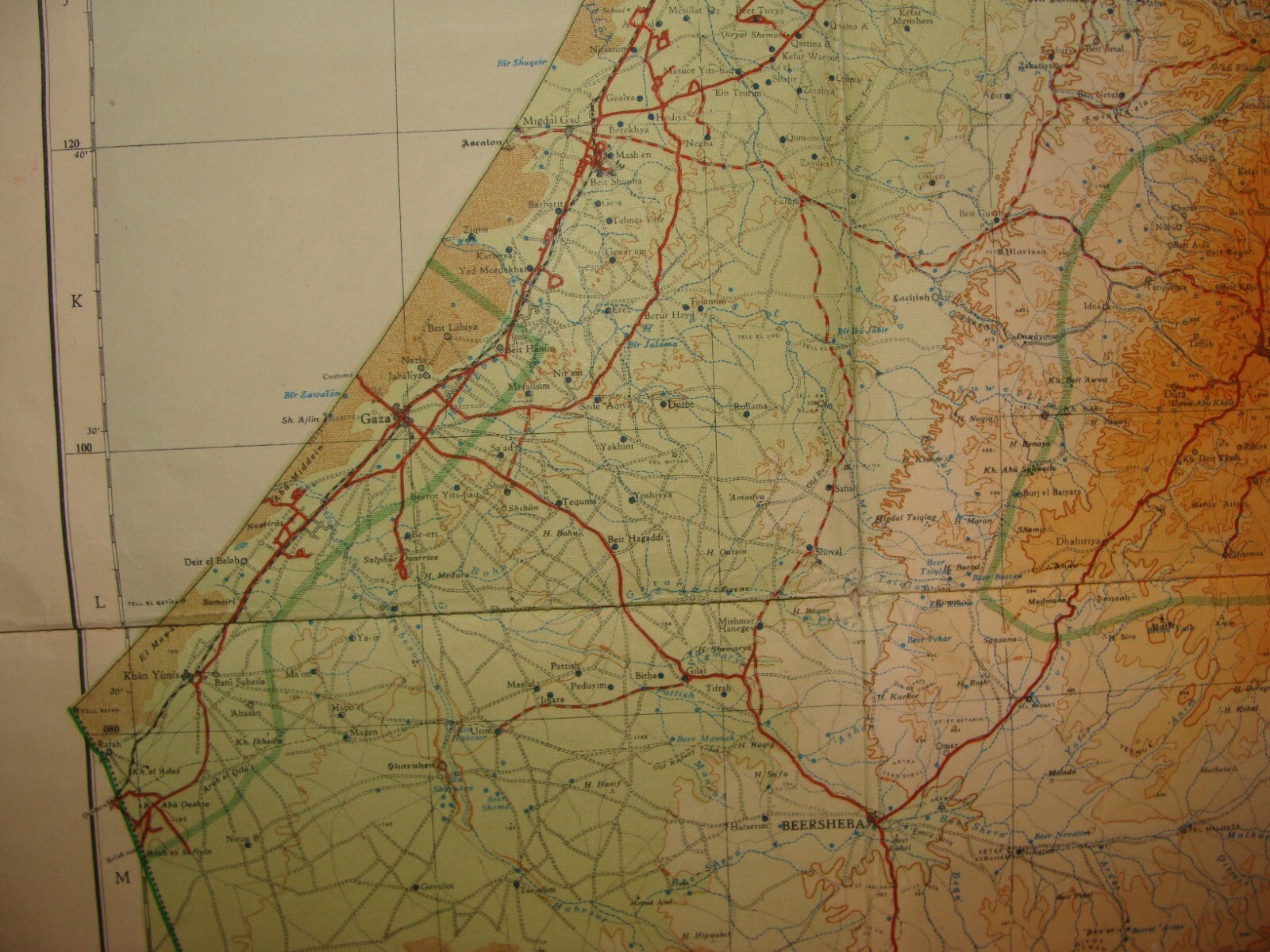 1950 ISRAEL Map Jewish National Fund Jubilee Zionist JNF KKL Land LARGE SIZE