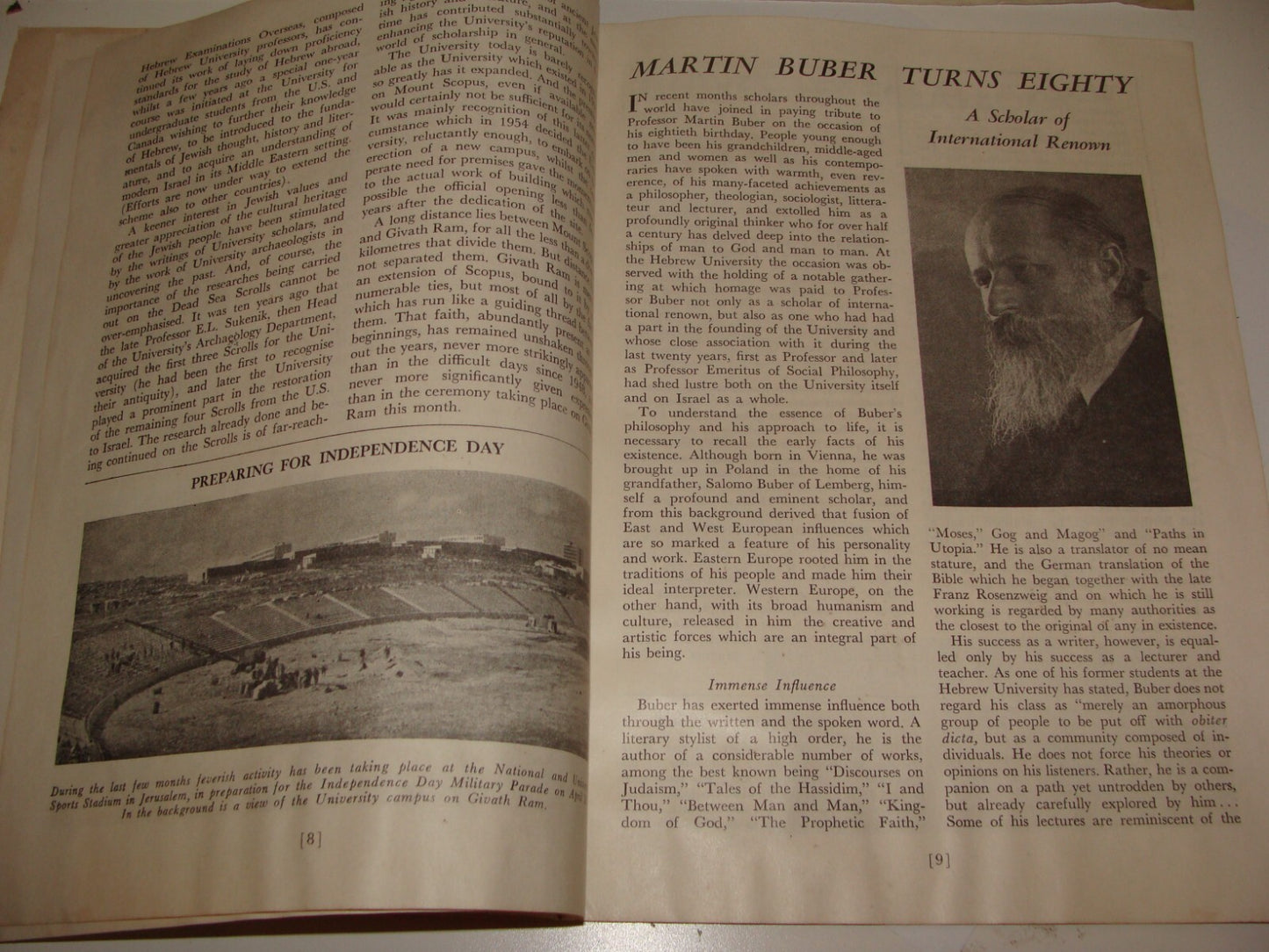 Booklet Jewish Israel Israeli Jerusalem Mount Scopus Hebrew University 1958