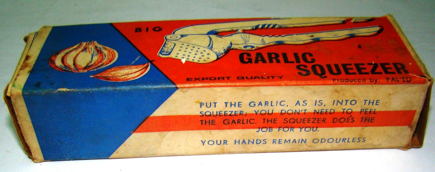 Ad Jewish Israel Israeli Hebrew Garlic Squeezer מועך שום Food Company Box Pack