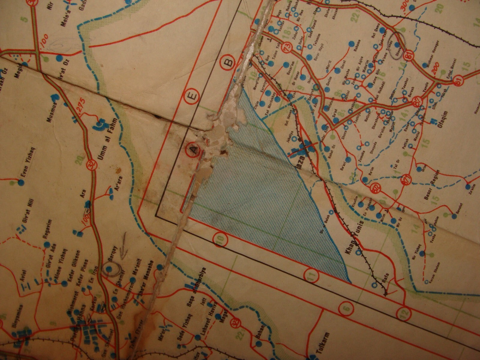 RARE 1963 ISRAEL Road Map By Friedlander Company Ads Pre Six Day War