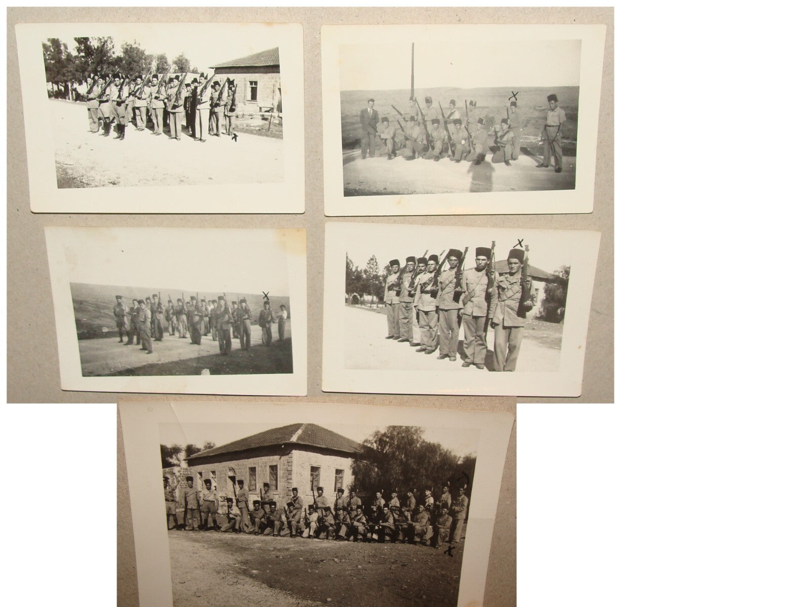 Photo Palestine RARE 1930s-40s Jewish Judaica Israel Hebrew Police NOTRIM x5