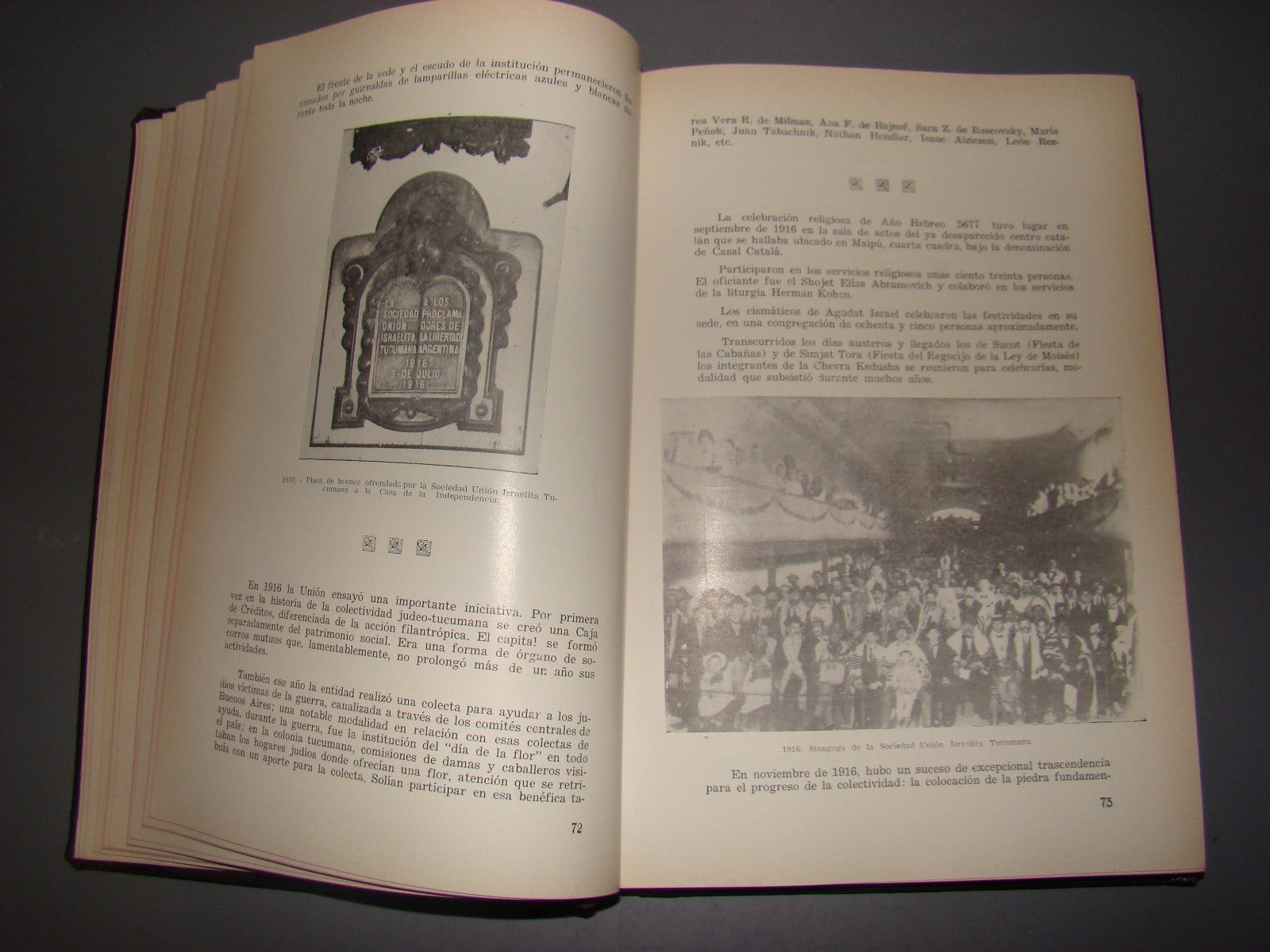 Book Jewish judaica Historia comunidad israelita Tucuman book 1971 1st Argentina