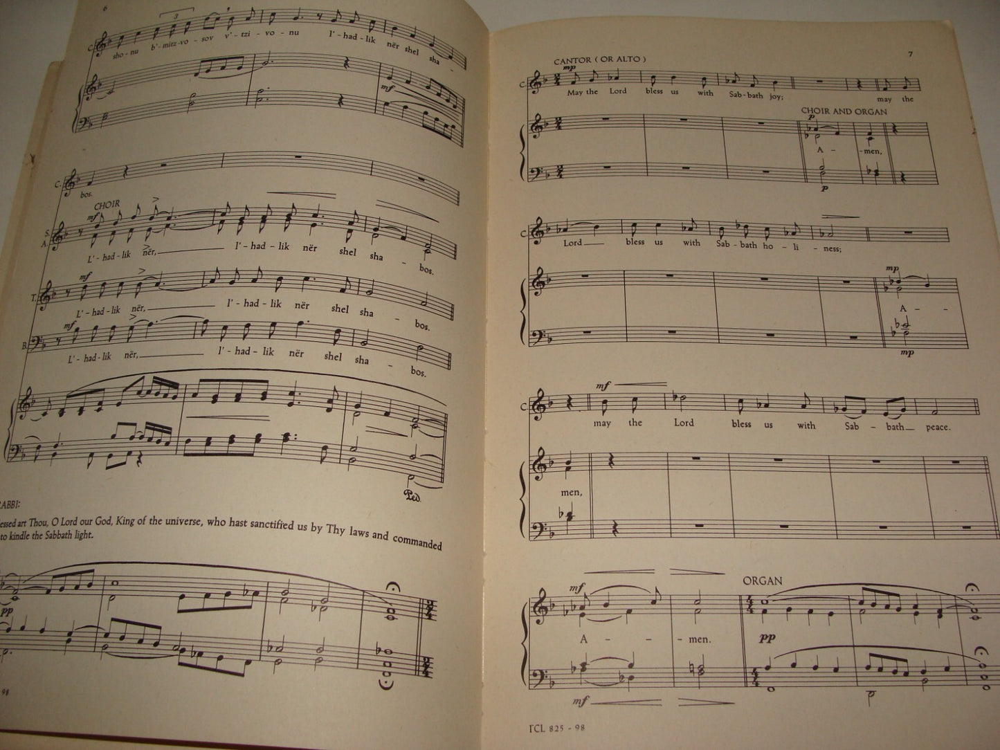 $ Book Jewish American Judaica 1958 Evening Service Sabbath Festivals Songs Tabs