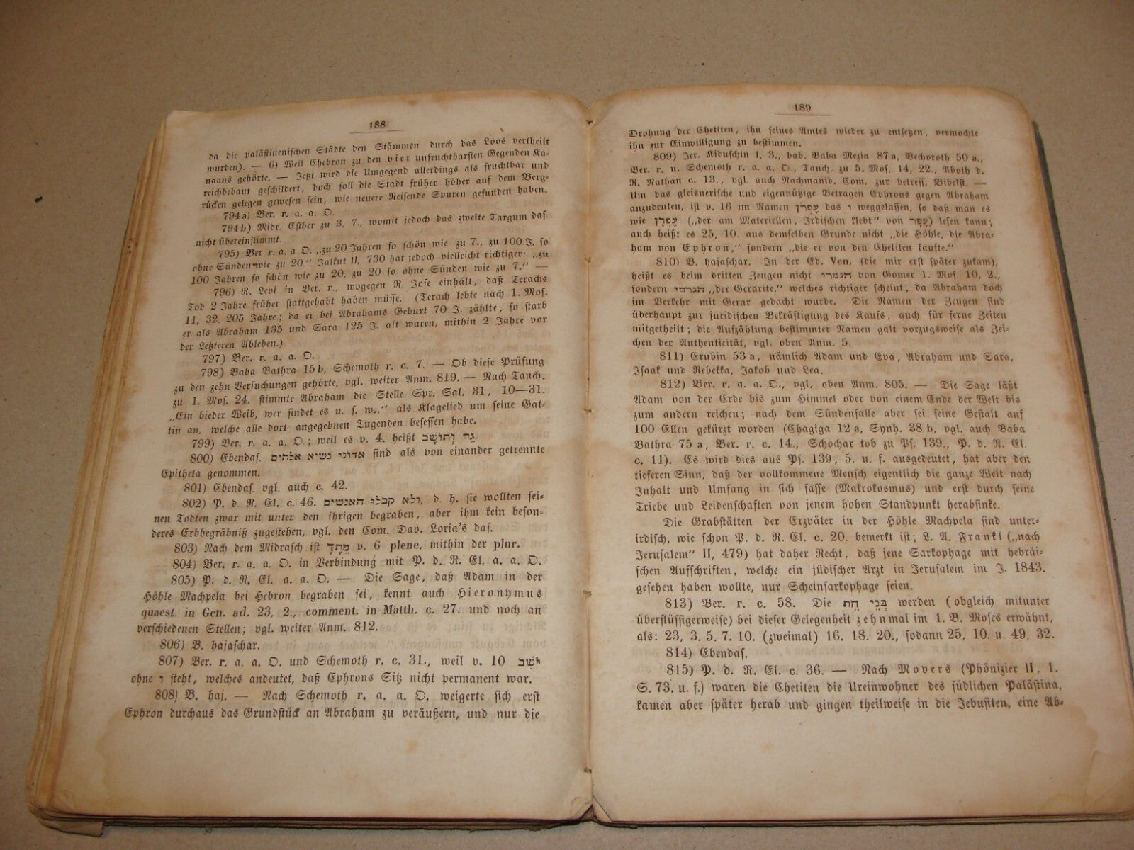 Germany Book Jewish Judaica 1859 German Leipzig Bible Biblical Abraham History