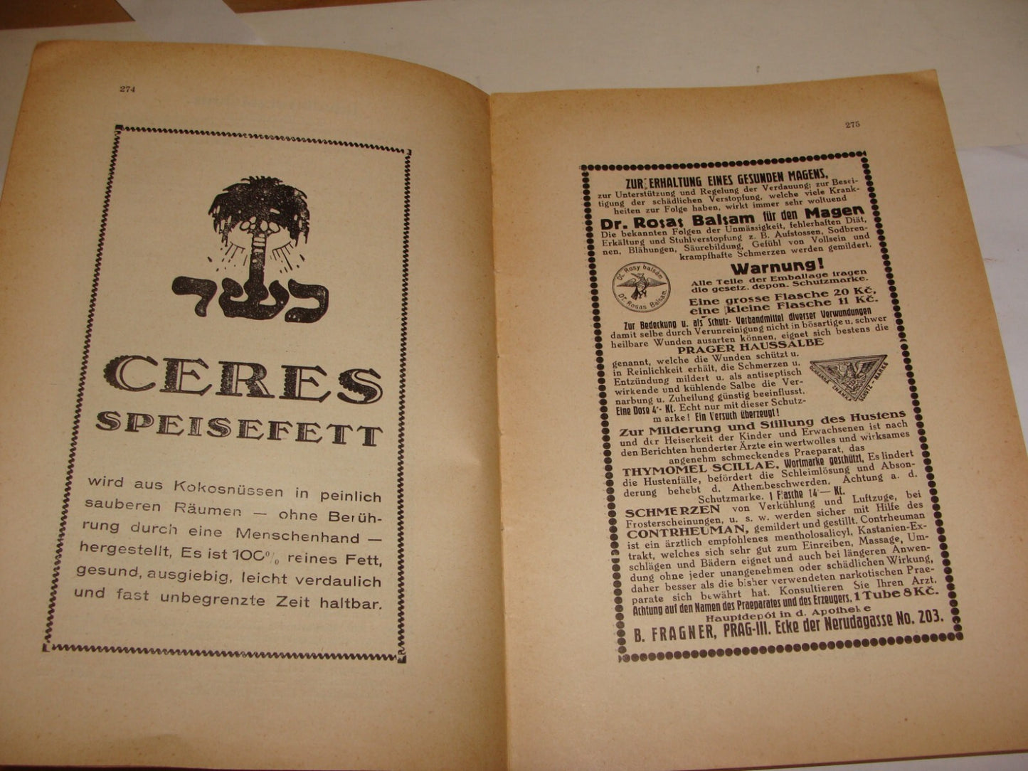 Book Jewish Judaica 1928 National Fund German Czech Prague Zionist Palestine