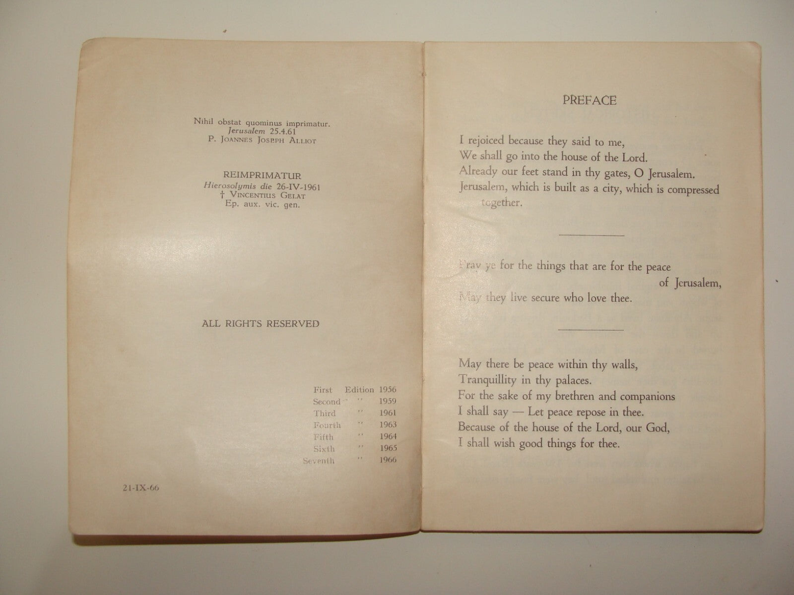 Jewish Judaica 1966 Jerusalem And Its Environs Book Map Photos Eugene Hoade 