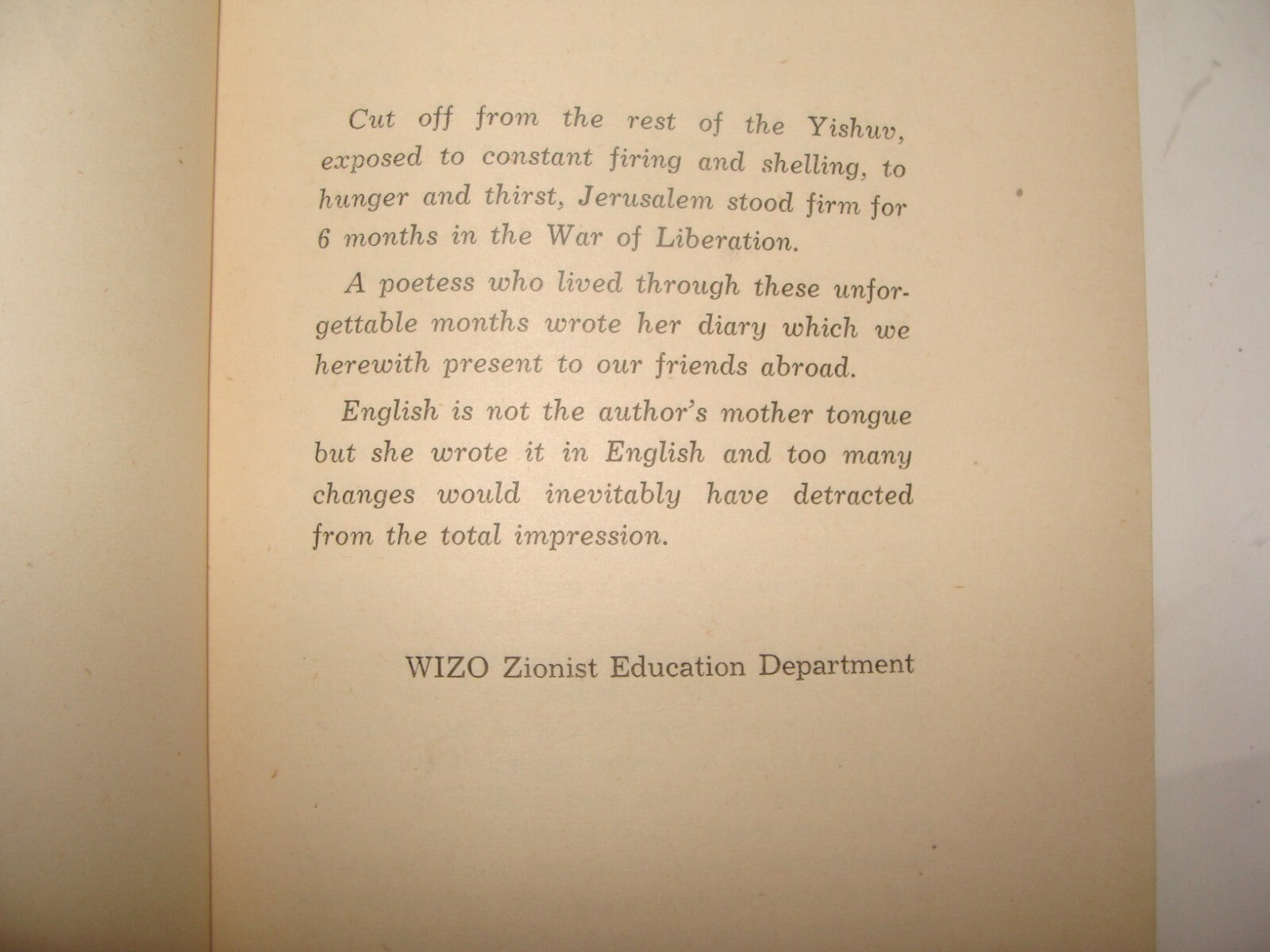 Israel Army Jewish Judaica Israeli Hebrew 1950 JERUSALEM WAR DIARY Independence