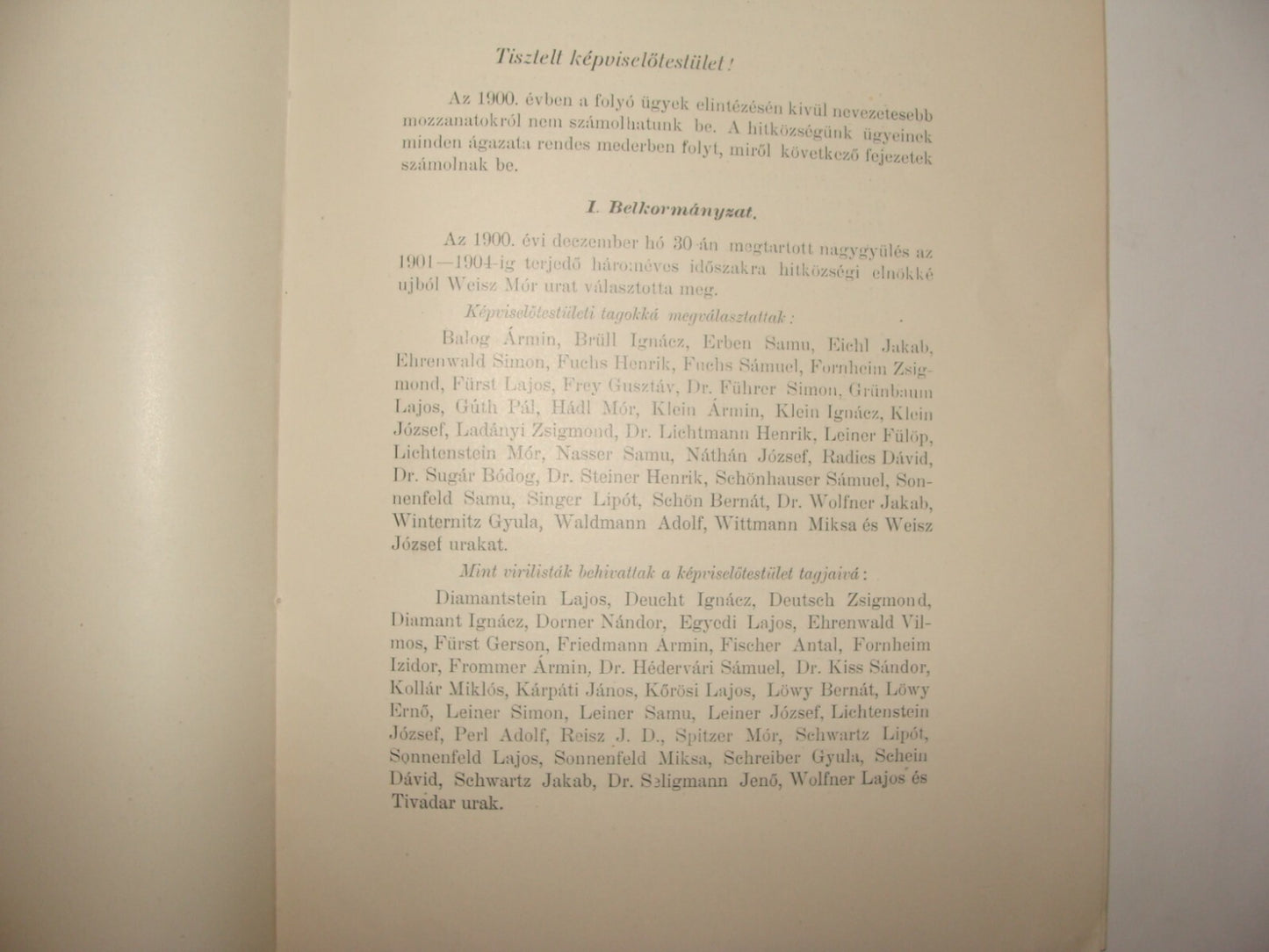 Jewish Judaica Antique 1899 Hungary Ujpest Budapest Jews Religious Community