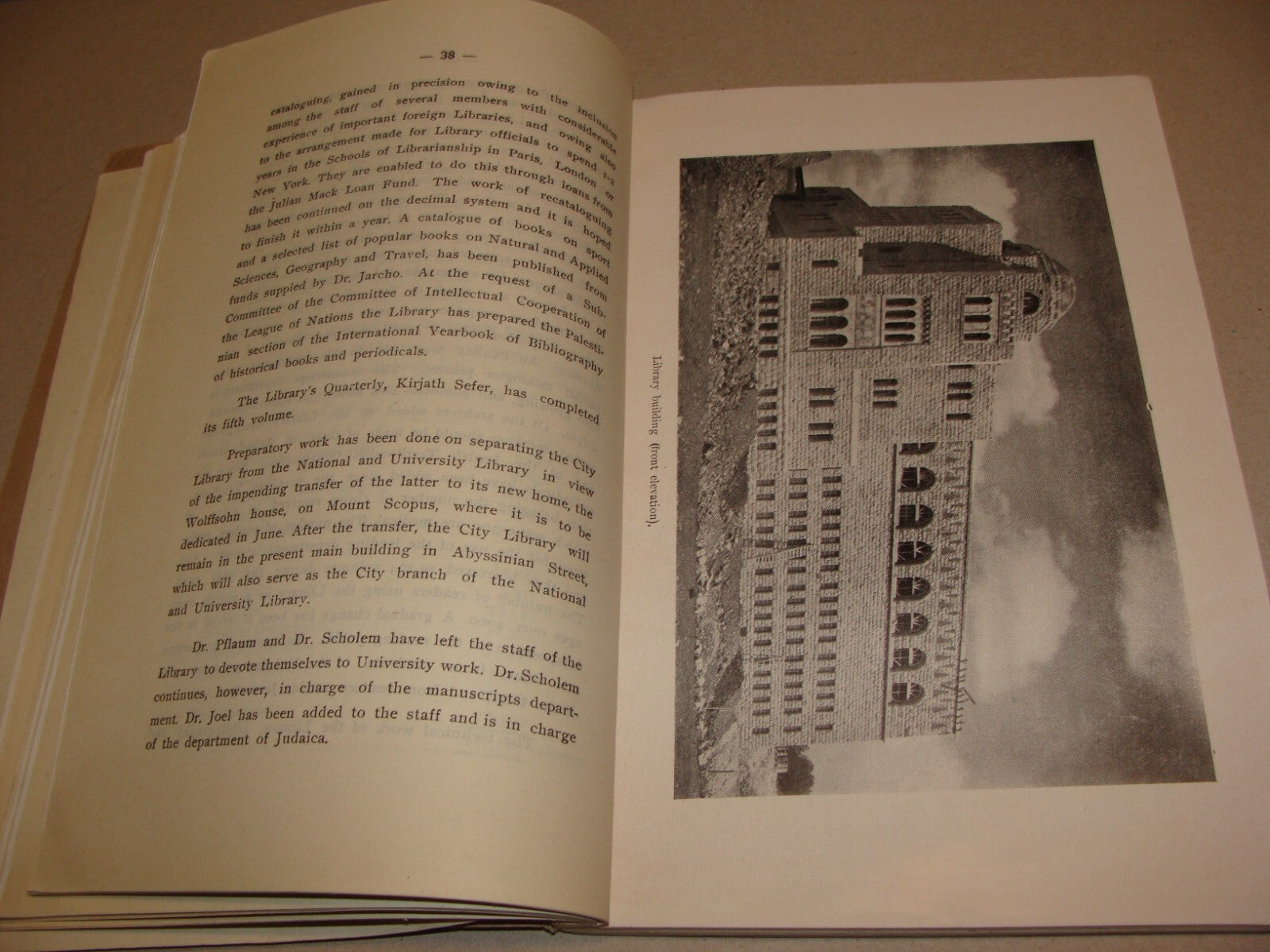 $ Book Jewish 1929 Palestine Israel Jerusalem Hebrew University Year English