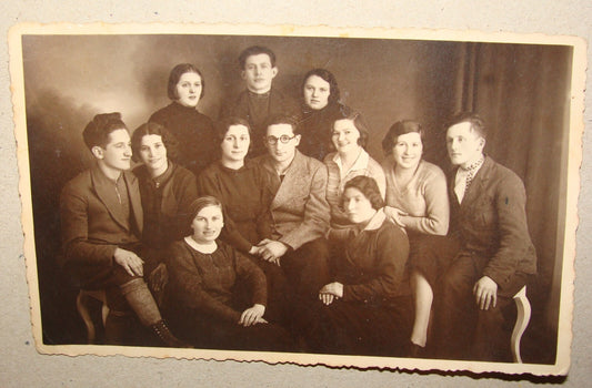 Photo Jewish Card 1920s Lithuania Klaipeda Memel Postcard Zionist Youth Yiddish