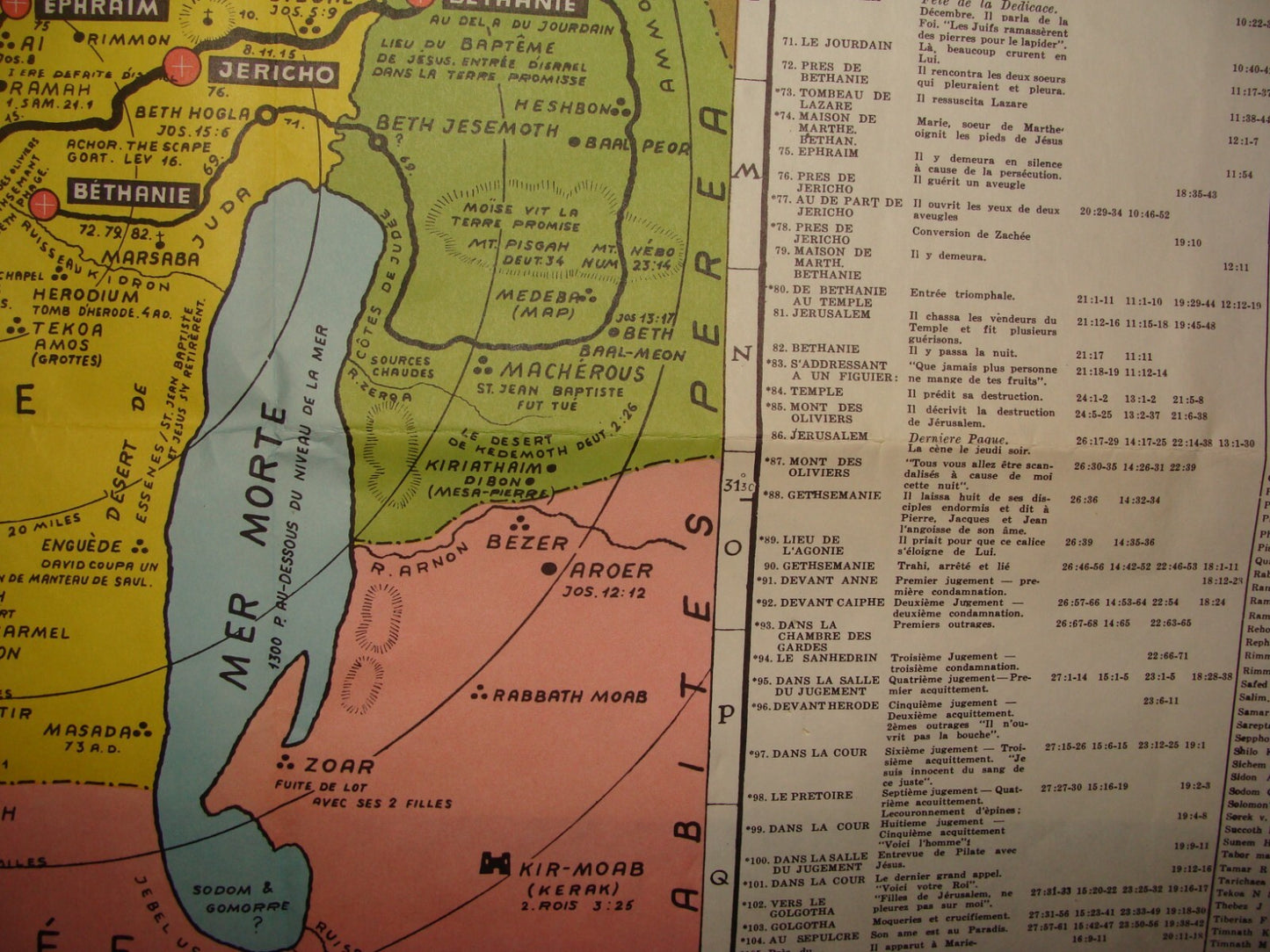 Map Palestine 1942 Israel Holy Land Pilgrim Jesus Christ Journey Bible Biblical