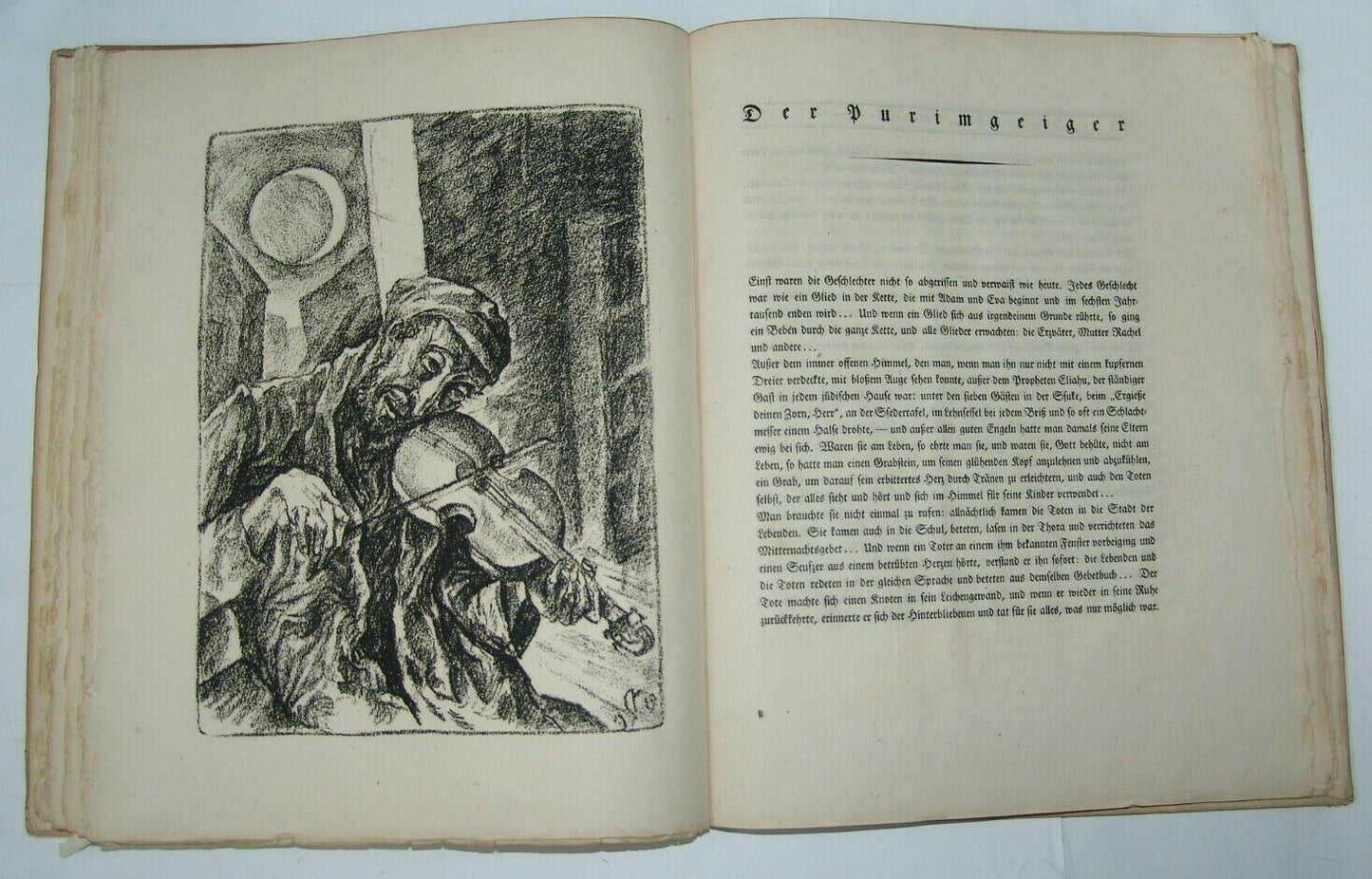 Book Jewish Berlin Musikalische Novellen I L Peretz Steinhardt lithography 1920