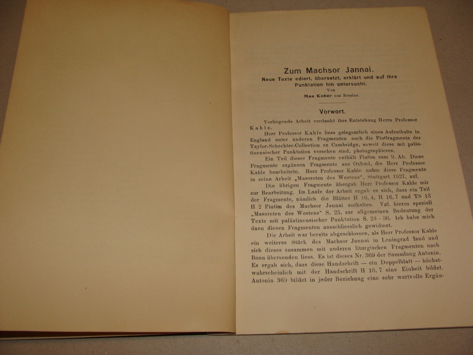 Germany Jewish Judaica 1929 German   Frankfurt Bible Biblical History Max Kober