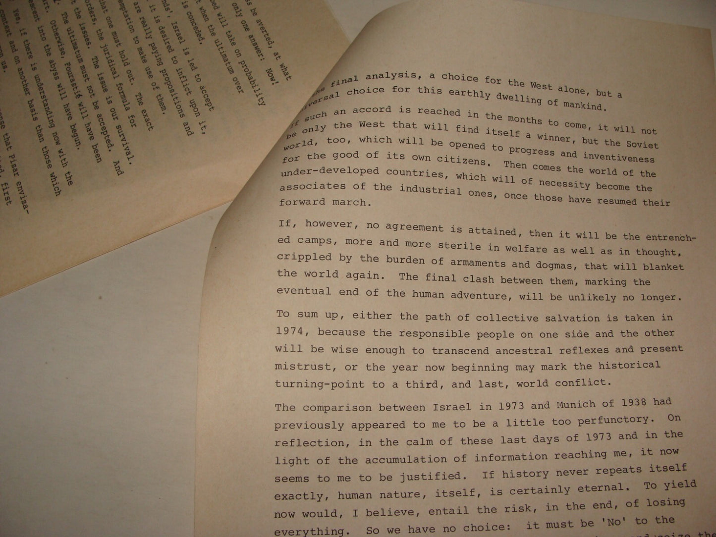 Jewish Judaica 1974 Israel Post Yom Kippur War Article Arab Israeli Analysis