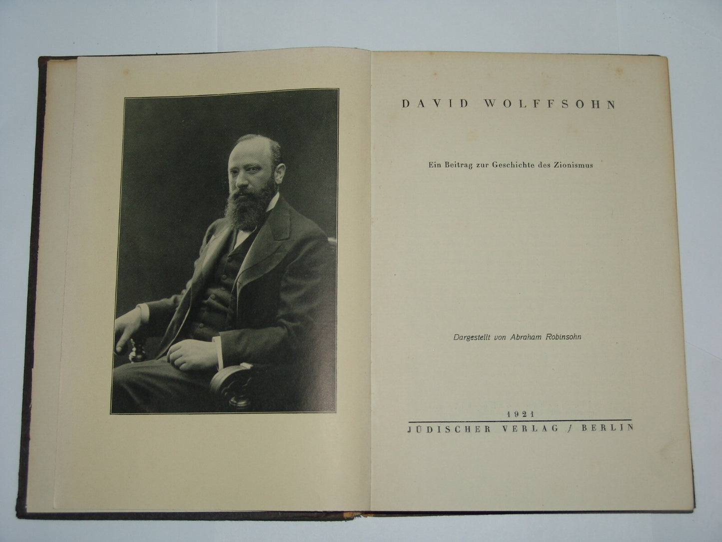 Book Jewish Judaica 1921 David Wolffsohn Herzl Zionism Zionist Congress German