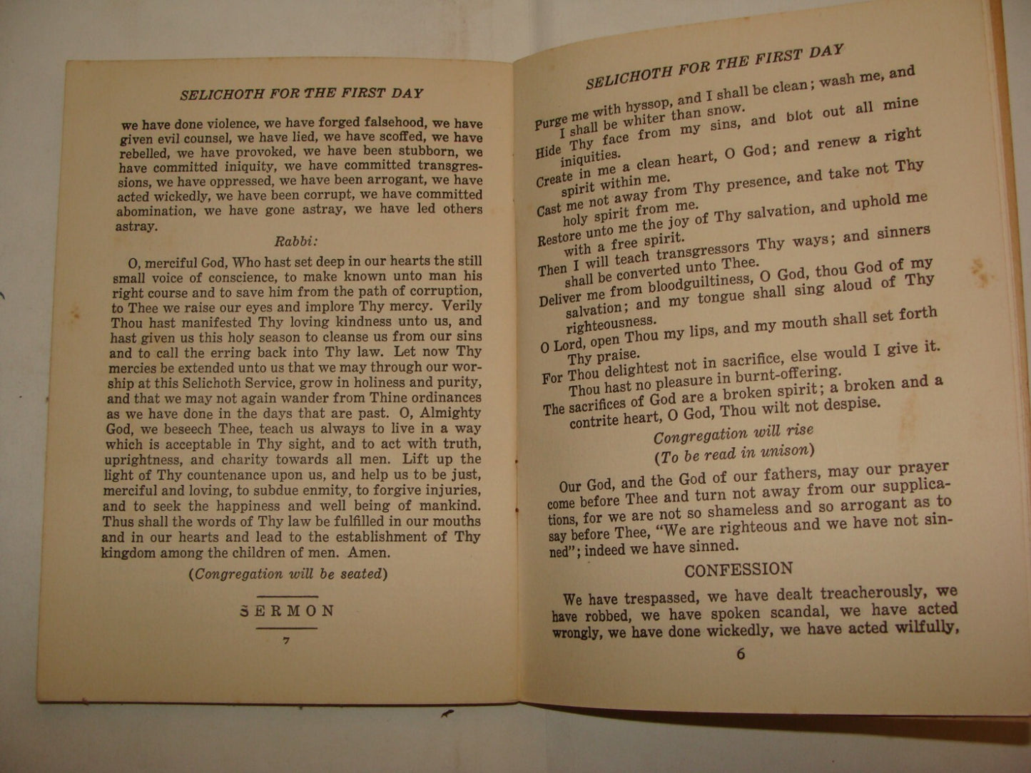 $ Book Jewish 1943 American Judaica Midnight Service Prayer Bloch NY Glickstein