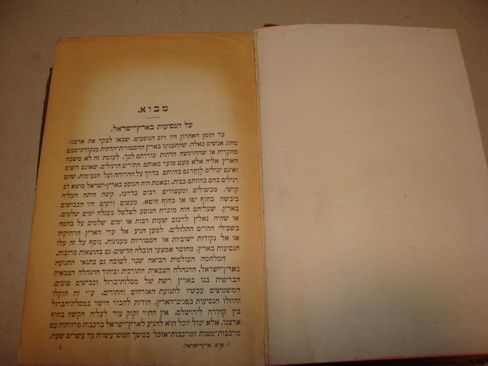 Book Jewish Judaica 1921 Palestine Israel Travel Map Hebrew J. PRESS Vienna