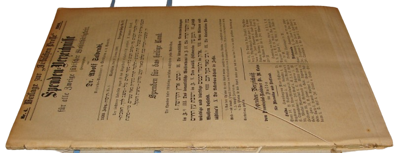 Germany Newspaper Jewish RARE Judaica German Spenden Verzeichnisse 1908 Salvendi