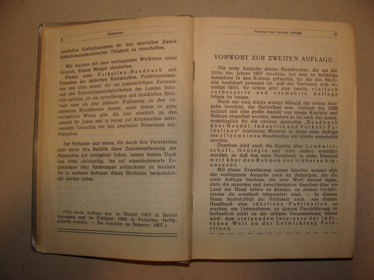 Germany Book Jewish Judaica 1912 Palestine Israel Guide Trietsch German   Map