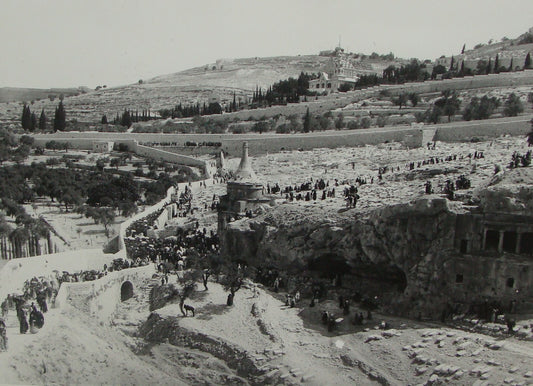 Photo Print, Ottoman Pre 1917 Palestine Israel Jerusalem Jewish Funeral MATSON