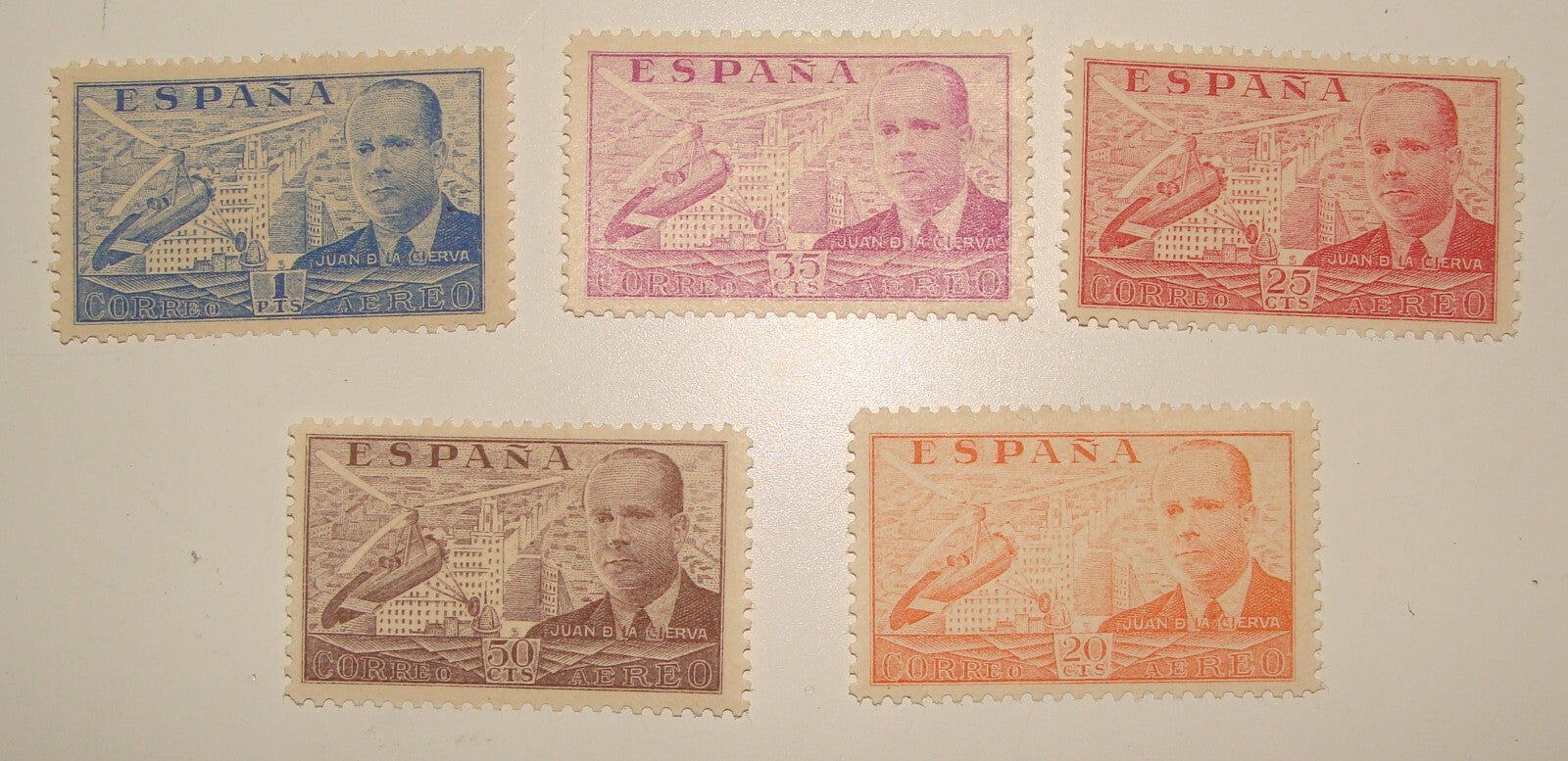SPAIN 1939 Juan De La Cierva Stamp Lot