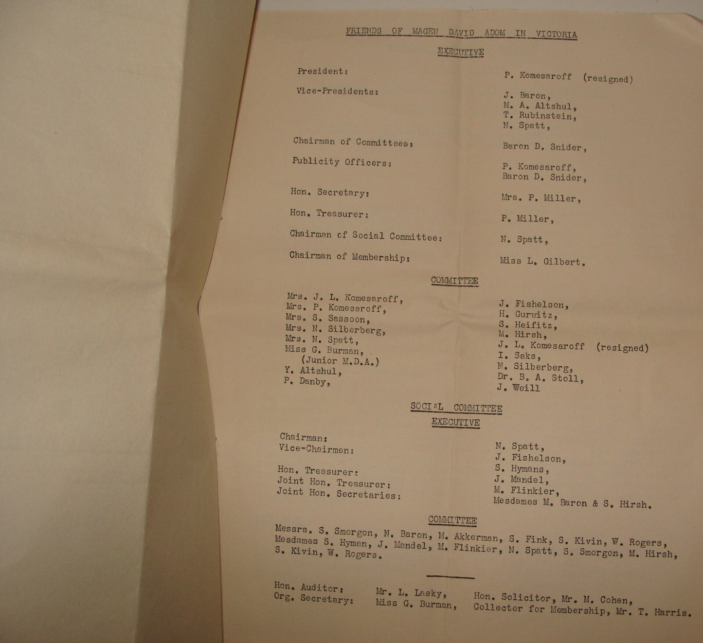 Ad Jewish Judaica Australia 1950s Magen David Adom Victorian Division First Aid