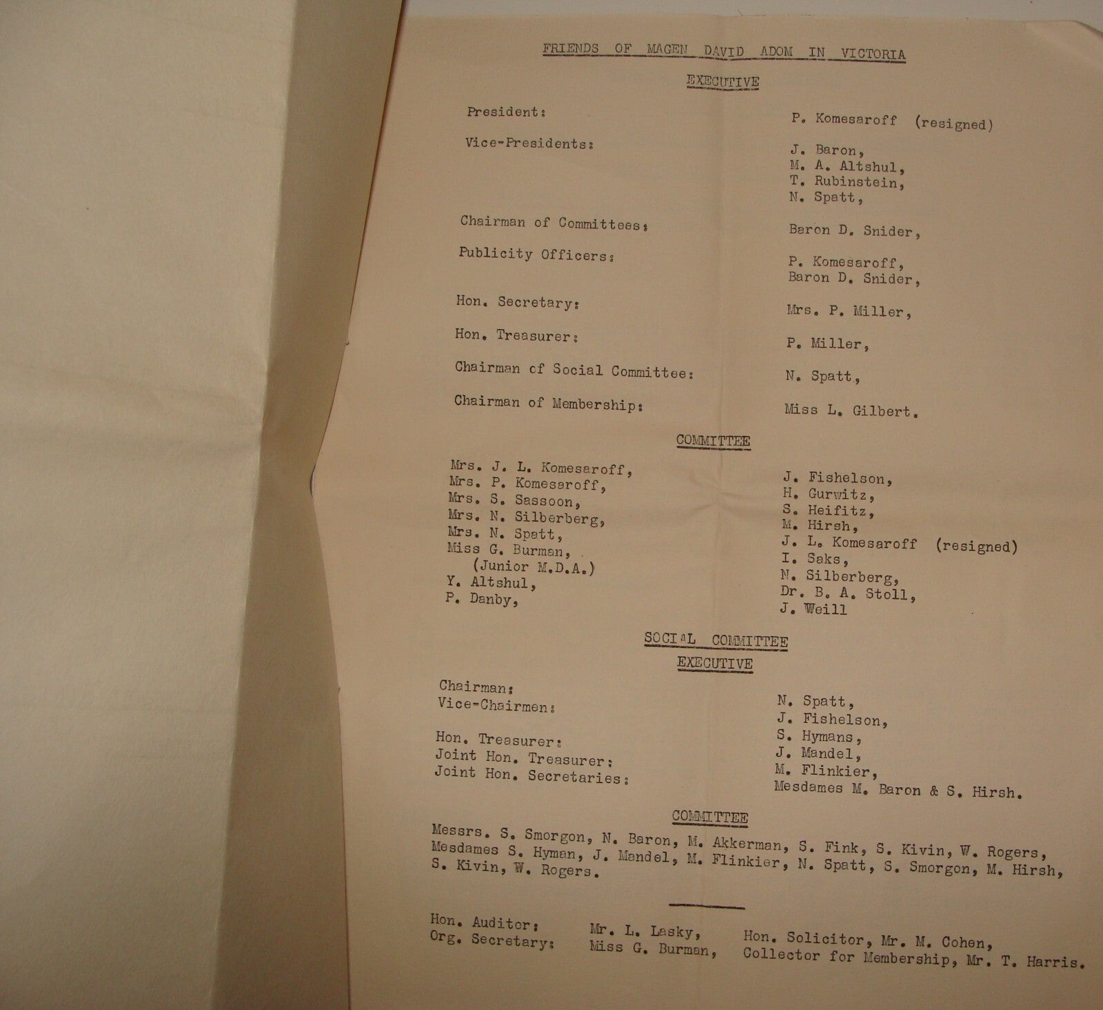 Ad Jewish Judaica Australia 1950s Magen David Adom Victorian Division First Aid