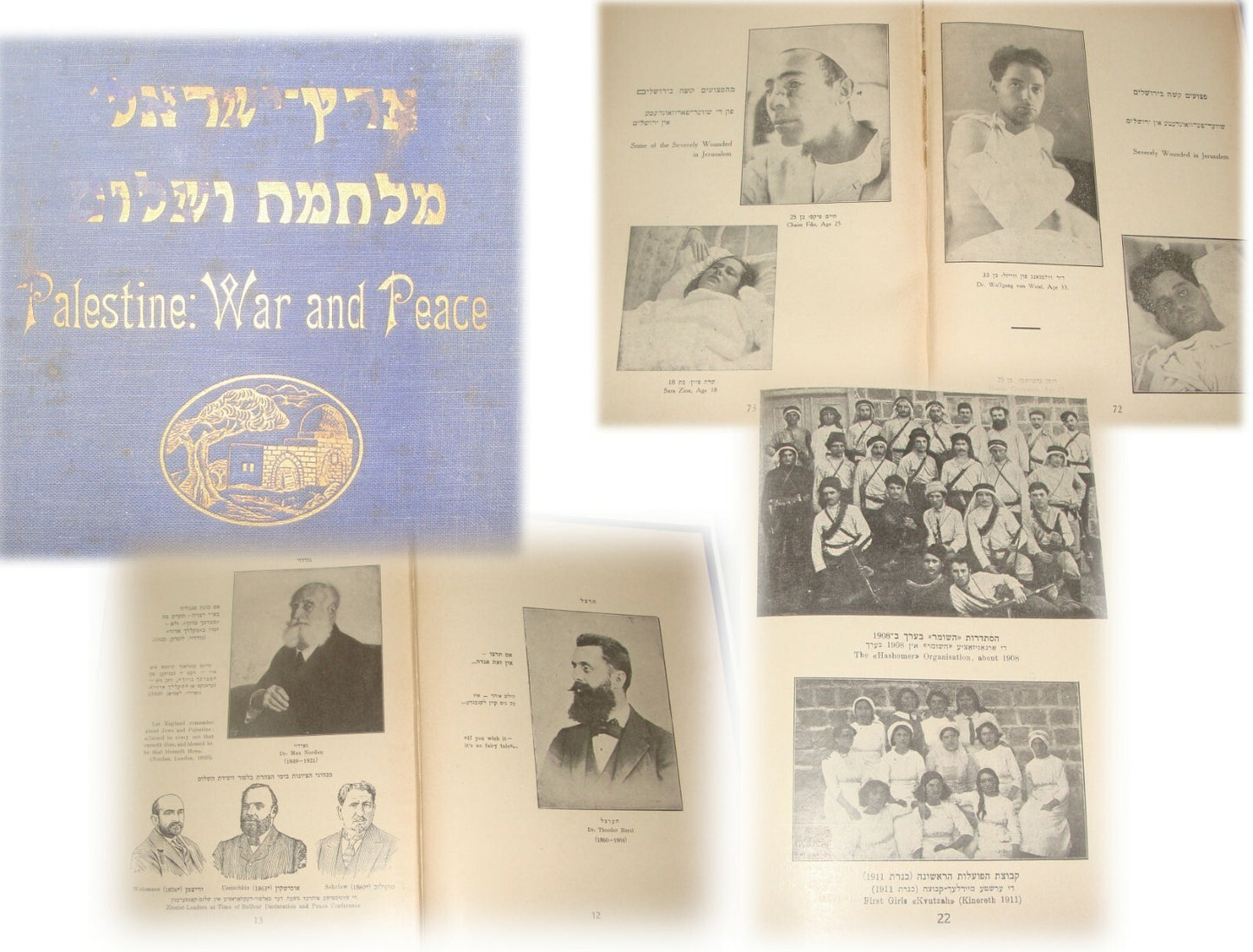 Book Jewish RARE Judaica 1930 Israel Palestine War And Peace Zionist History