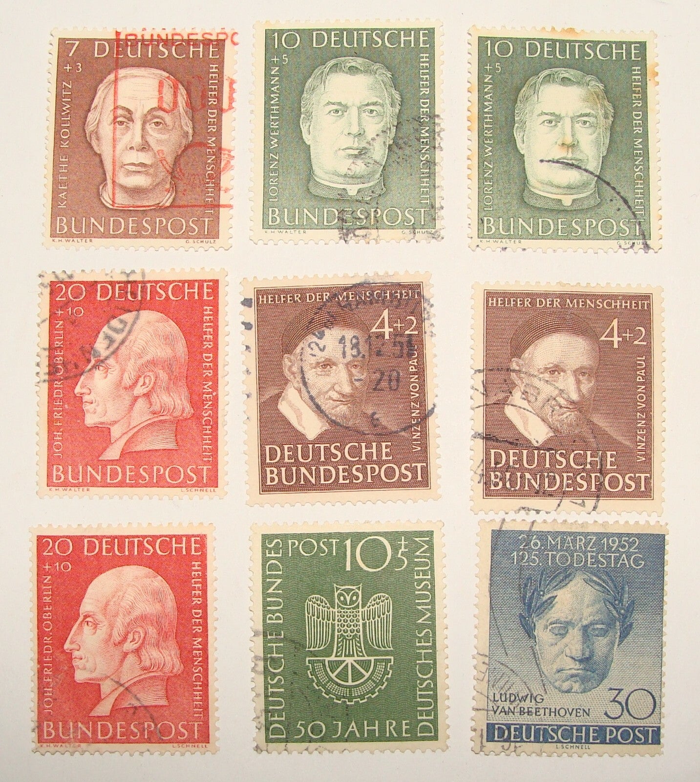 Germany   1951 1952 Stamp Lot