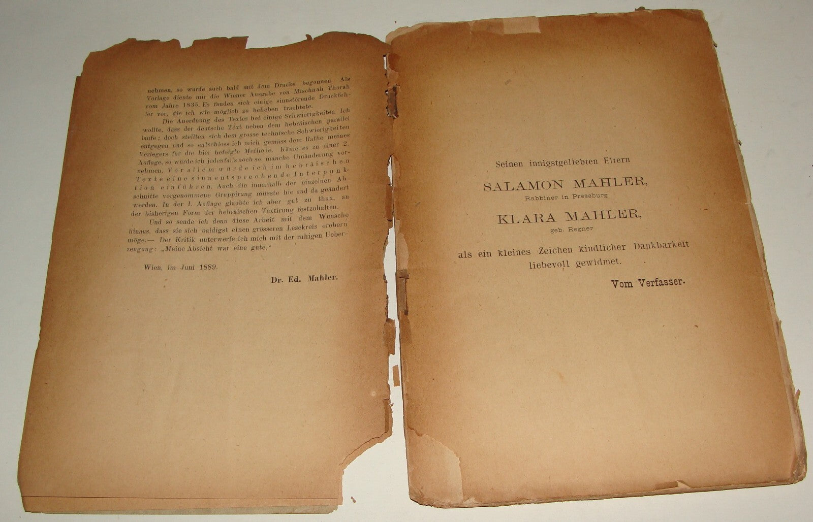 Germany Book Jewish RARE Judaica 1889 German Rabbi Maimonides Astronomy MAHLER