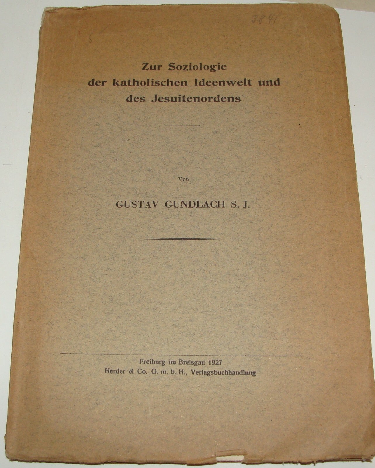 Germany German   1927 Book Sociology Christianity Catholic Jesus Philosophy