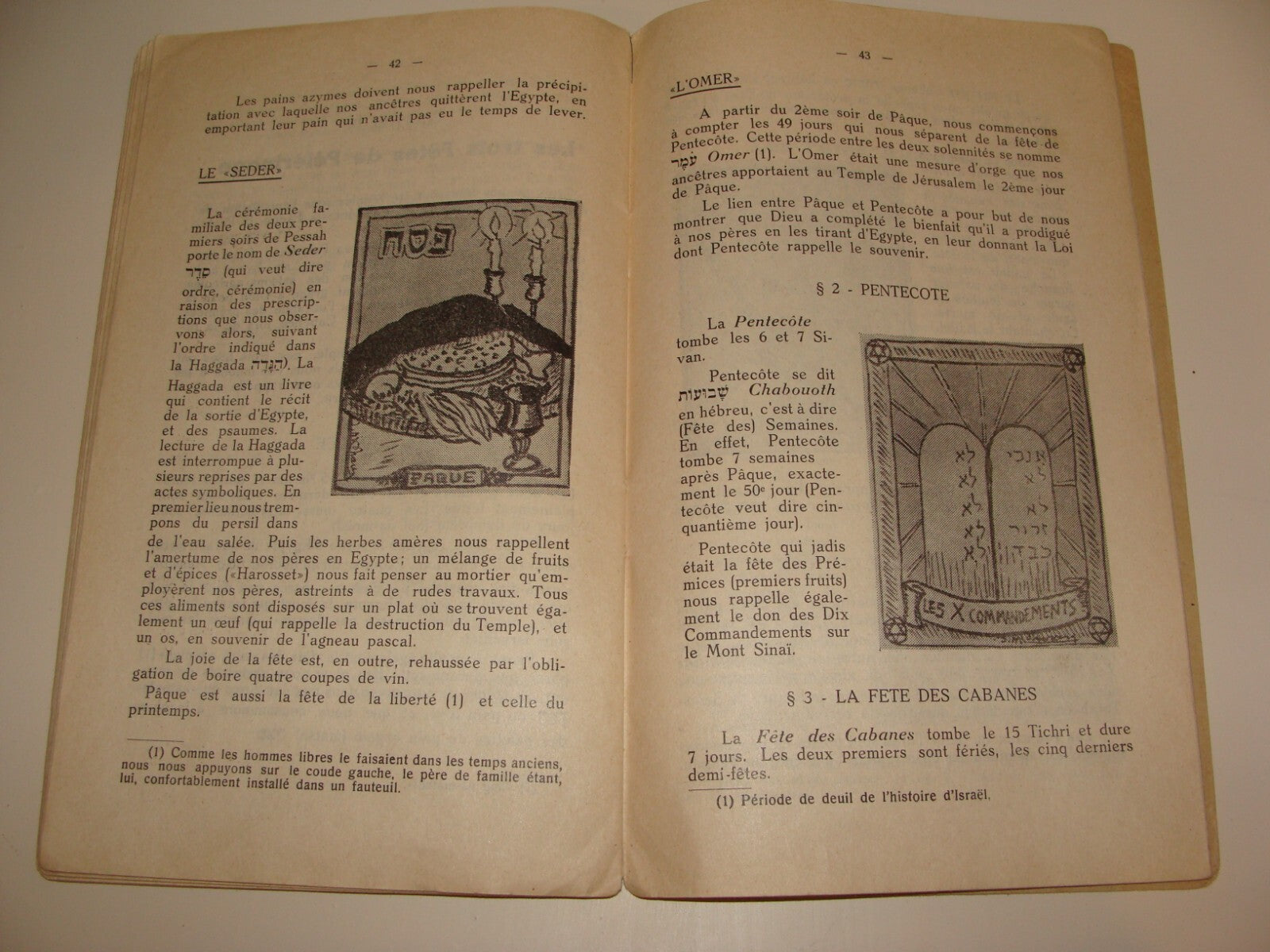 Book Jewish Judaica 1950s French France Rabbi Kids Children Religious Education