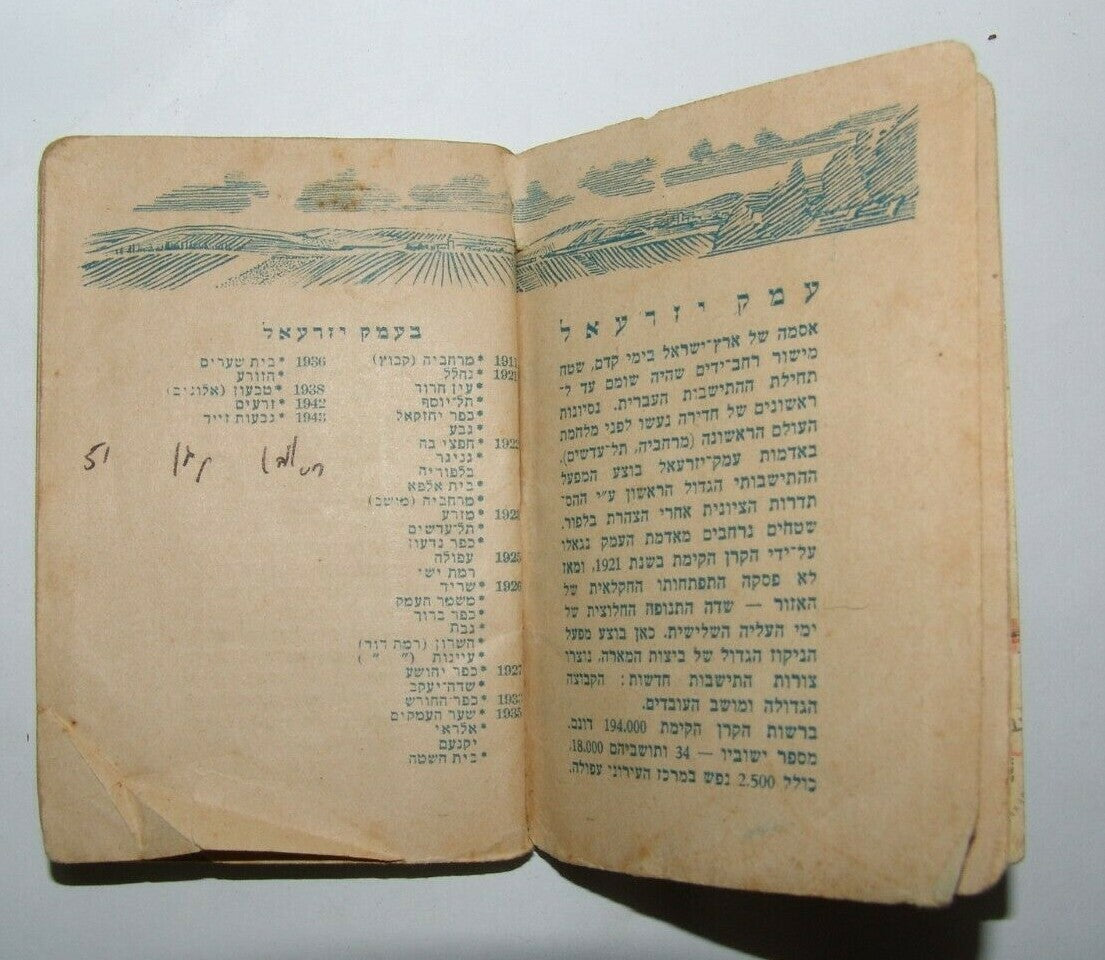 ad Jewish Judaica israel israeli zionist תש"ח KKL JNF pocket calendar maps