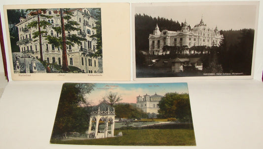 Germany Photo Jewish Card 1909 Austria Hungary MARIENBAD Czech Postcard x3