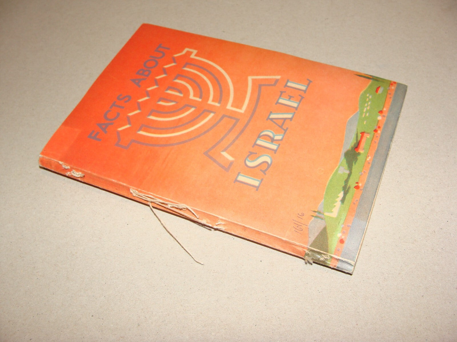 Book Jewish Judaica 1957 Israel Israeli Facts Guide Information History Map