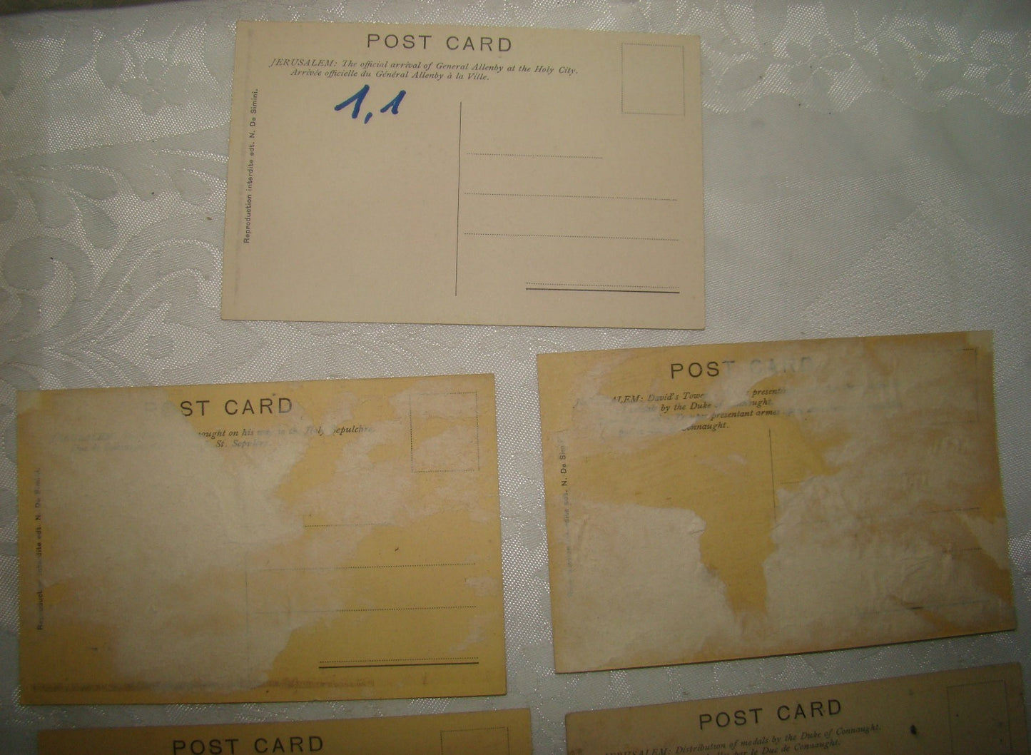 Photo Palestine Card RARE Jewish Judaica Eretz Israel Simini Postcard Jerusalem