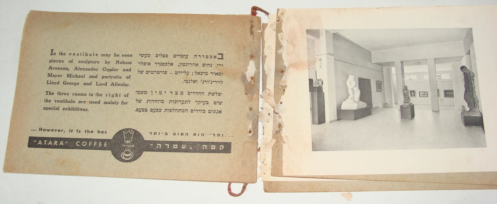 Booklet Palestine Jewish Judaica Israel Hebrew Guide 1939 Tel Aviv Museum Photos
