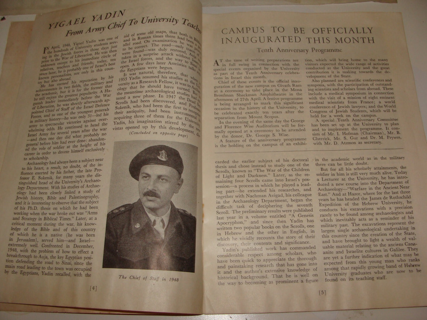 Booklet Jewish Israel Israeli Jerusalem Mount Scopus Hebrew University 1958