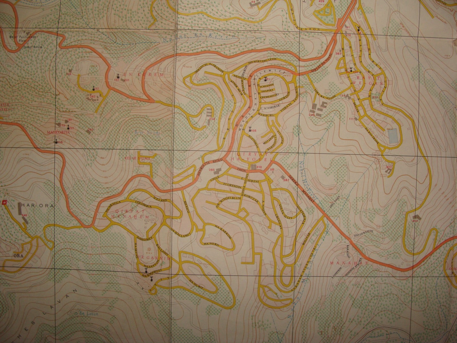 Map Jewish Israel Israeli JERUSALEM 1968 Post Six Day War LARGE 66x76 cm