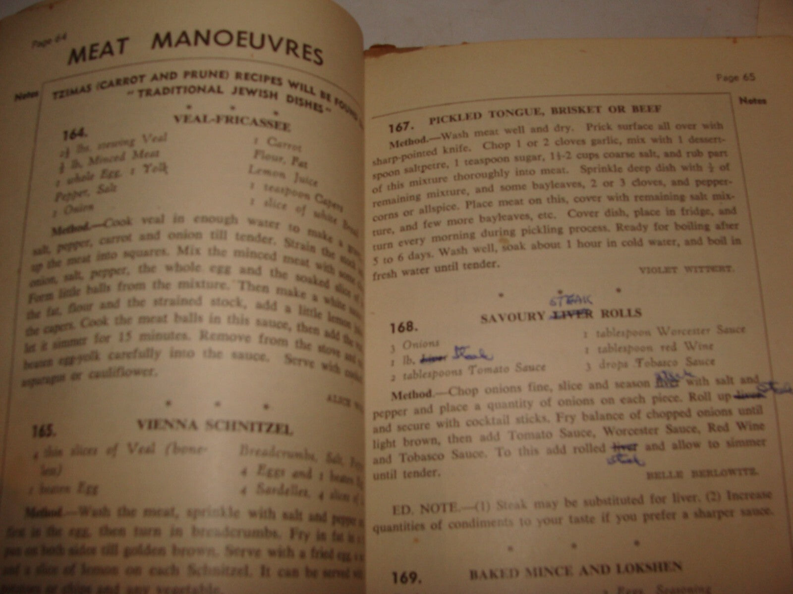 Book Jewish Judaica 1954 International Goodwill Recipe South Africa Zionist