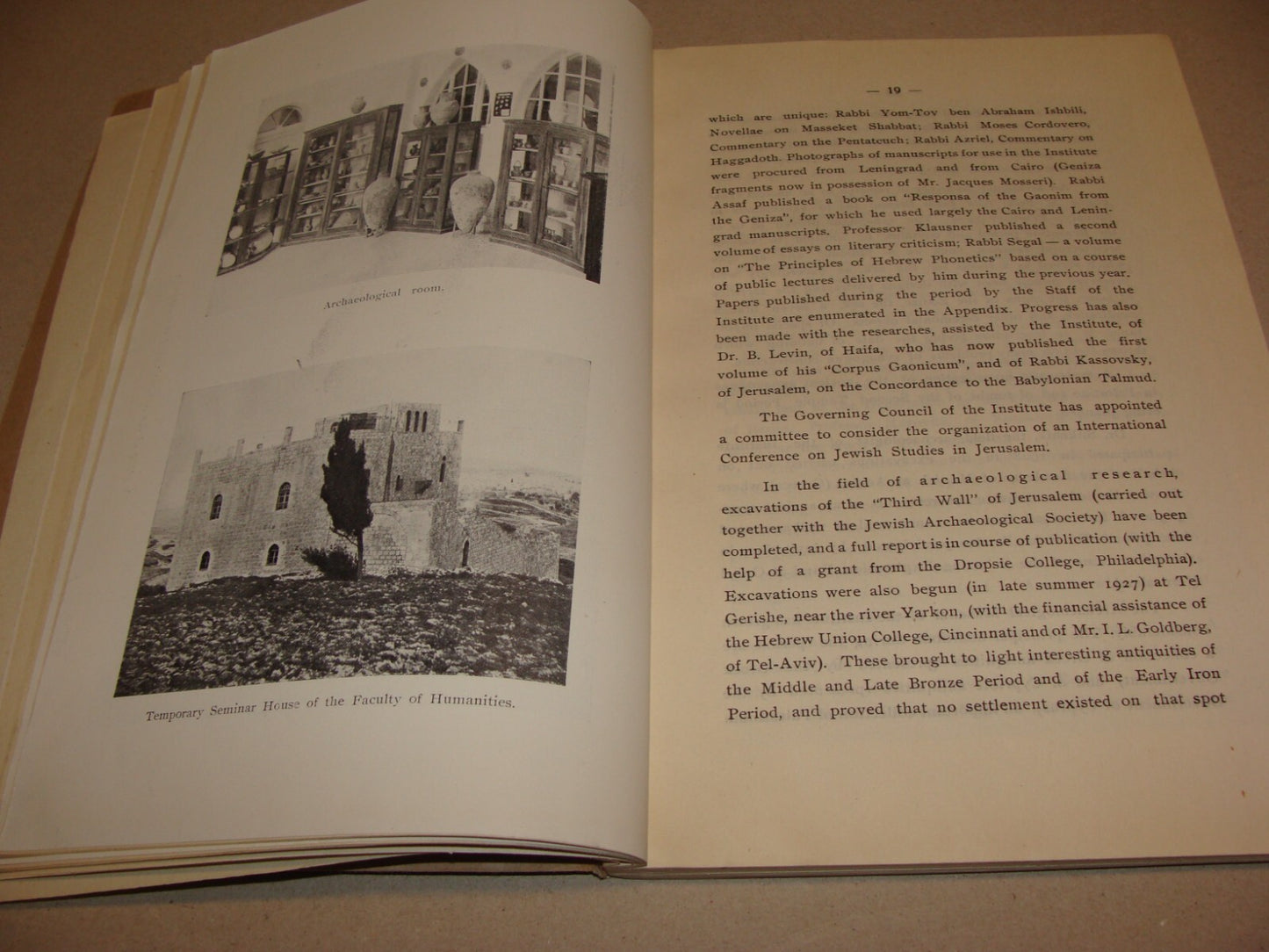 $ Book Jewish 1929 Palestine Israel Jerusalem Hebrew University Year English