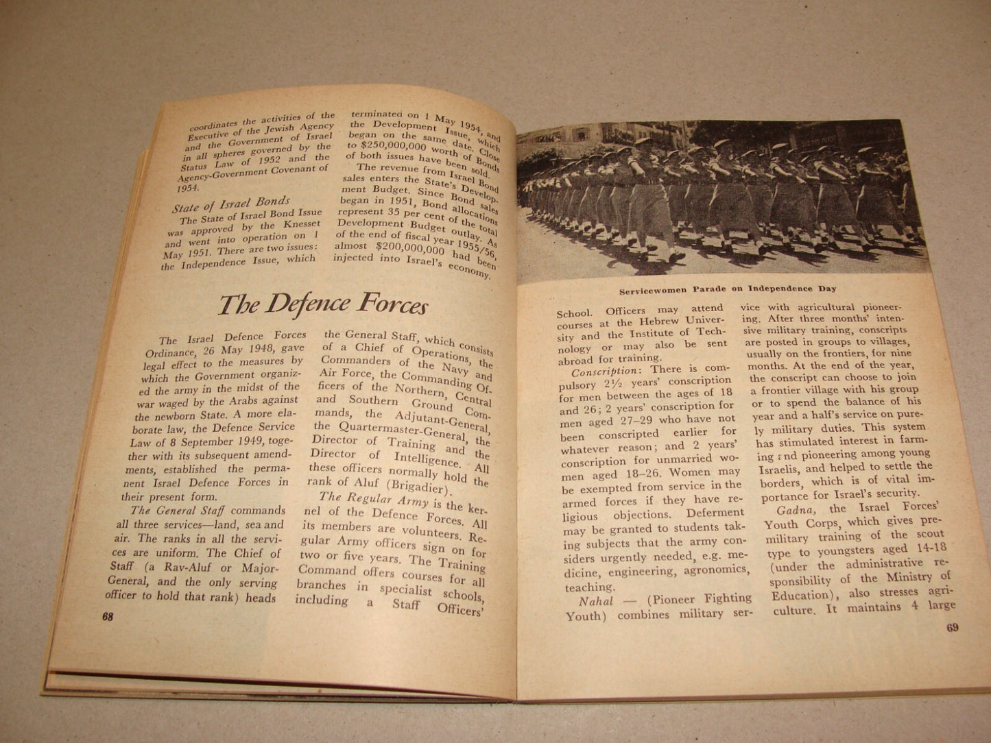 Book Jewish Judaica 1957 Israel Israeli Facts Guide Information History Map